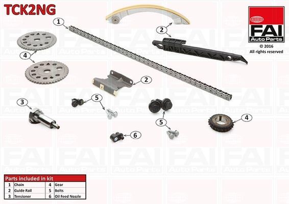 FAI AUTOPARTS Комплект цели привода распредвала TCK2NG